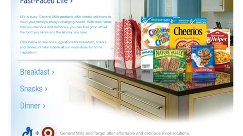 Target General Mills 'Fast Paced Life' Microsite
