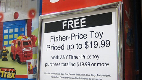 Toys "R" Us Fisher-Price Shelf Sign