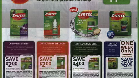 Zyrtec 'Allergy Season' FSI