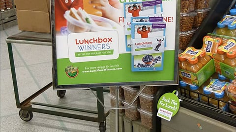 Safeway 'Lunchbox Winners' Stanchion Sign