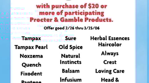 Walgreens P&G Rebate Offer Feature