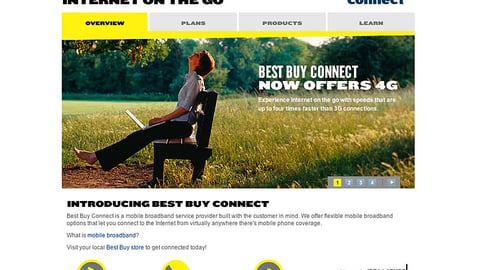 Best Buy Connect '4G' Leaderboard Ad