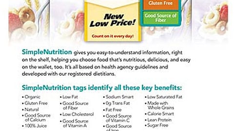 Safeway 'SimpleNutrition' Feature