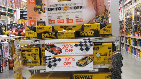 DeWalt Home Depot NASCAR Display 