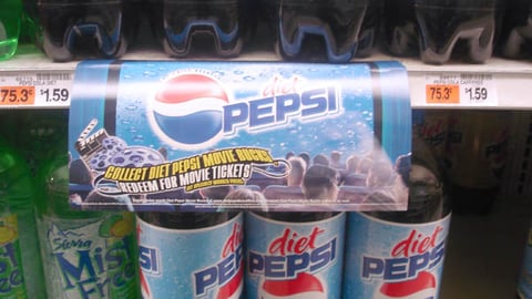 Diet Pepsi 'Box Office' Shelf Sign