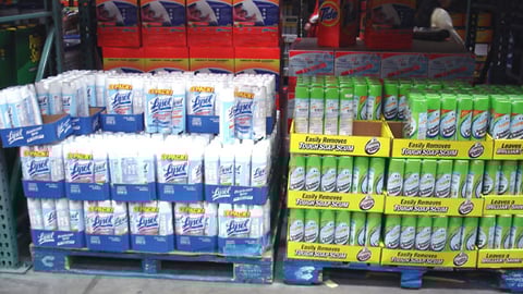 Lysol/Scrubbing Bubbles Pallets