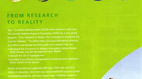 brandSaver Juvenile Diabetes Ad