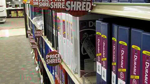 OfficeMax 'Price Shred' Shelf Tags