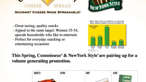 Nonni's, Bel/Kaukauna Sell Sheet