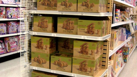 Toys "R" Us Wooden Toy Endcap