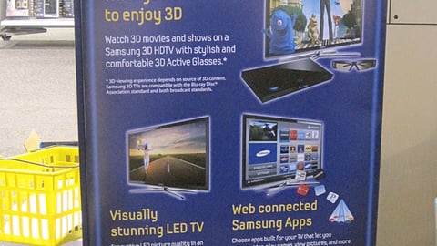 Samsung 3D TV Best Buy Scroll Sign