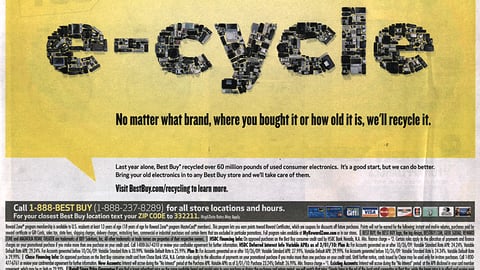 Best Buy 'e-cycle' Circular Feature