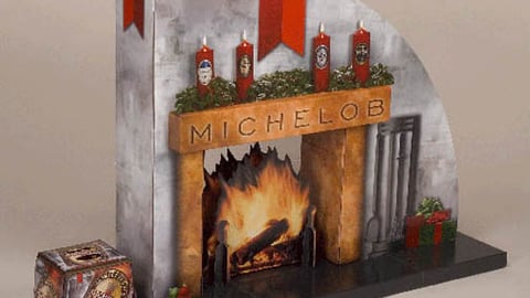 Michelob Fireplace Display