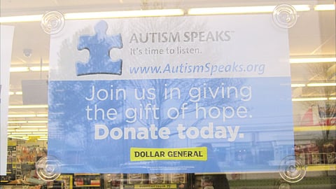 Dollar General Autism Speaks Window Sign