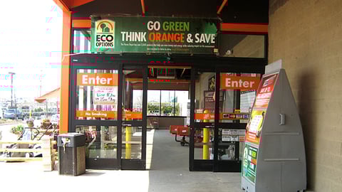 The Home Depot 'Go Green Think Orange' Outdoor Banner