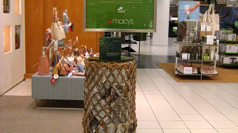 Macy's 'Turn Over a New Leaf' Stanchion Sign