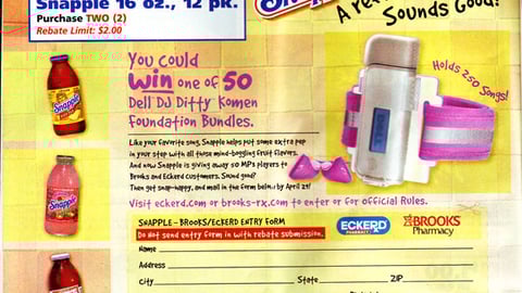 Eckerd/Brooks Snapple Sweeps Feature