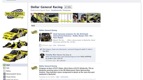 Dollar General Racing Facebook Page