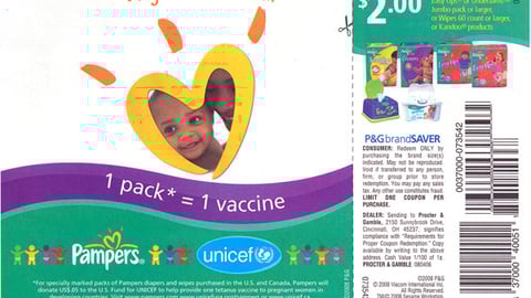 P&G brandSaver Pampers Cause FSI