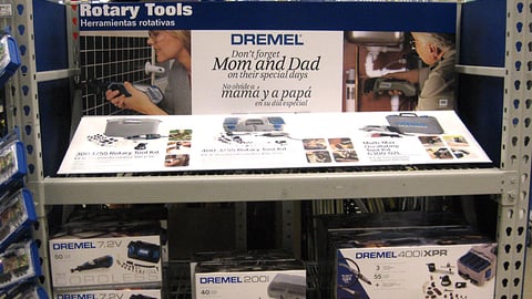 Lowe's Dremel 'Mom and Dad' Endcap