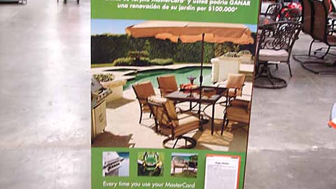 Home Depot/MasterCard Sign