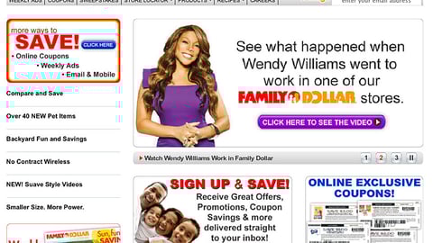 Family Dollar 'Wendy Williams' Leaderboard Ad