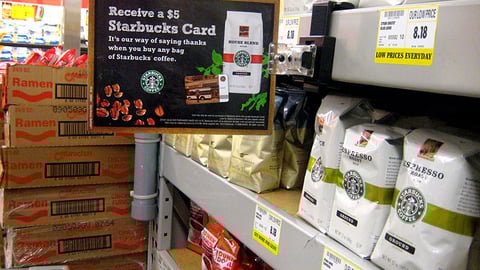 Starbucks Coffee Shelf Talker