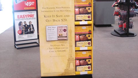 Symantec 'Da Vinci Code' Sweeps Floorstand