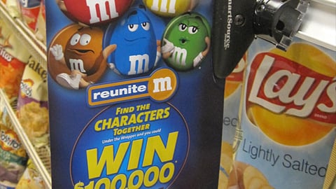 M&M's 'Reunite' Shelf Talker