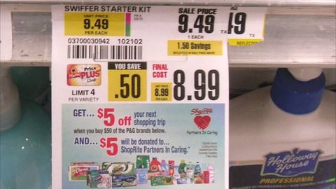 ShopRite P&G 'Partners In Caring' Price Label