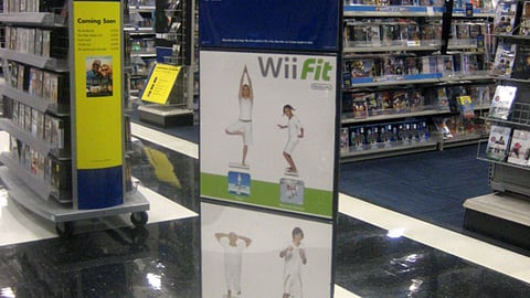 Best Buy Wii Fit Stanchion Sign