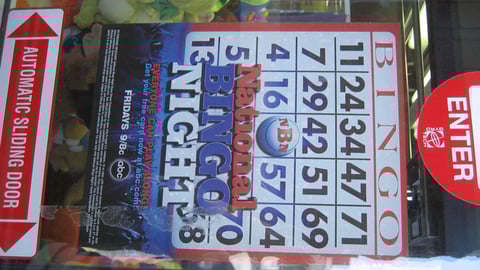 'National Bingo Night' Game Cling 