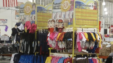 Sun Protection Apparel Pallets