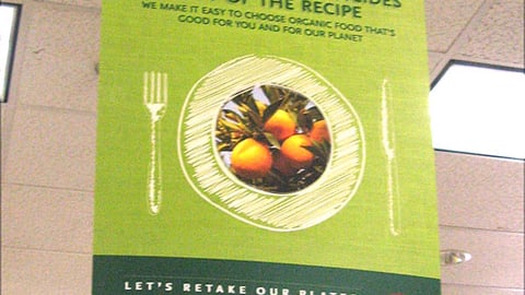 Whole Foods 'Retake Our Plates' Ceiling Banner