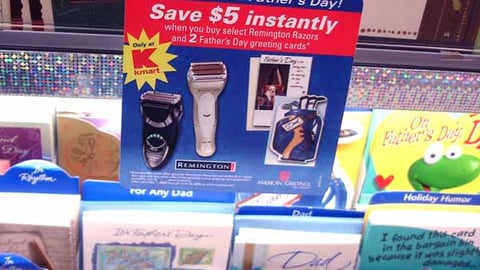 Kmart/American Greetings/Remington Shelf Sign