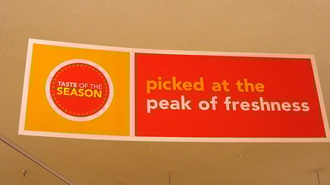 Jewel-Osco 'Taste of the Season' Ceiling Banner
