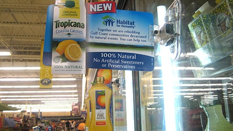 Tropicana Habitat for Humanity Shelf Talker