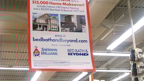 Bed Bath & Beyond 'Home Makeover' Ceiling Banner