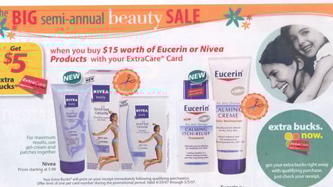 CVS Nivea ExtraBucks Feature