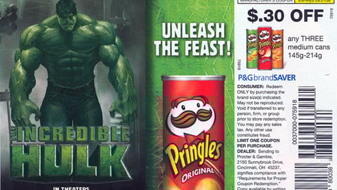 Pringles 'Incredible Hulk' FSI