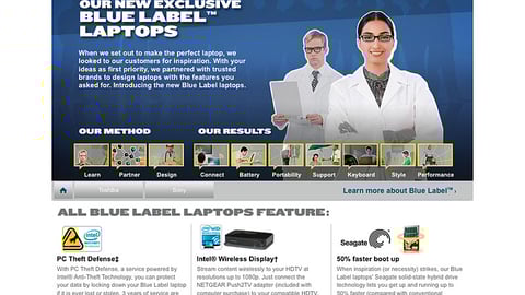 Best Buy Blue Label Microsite