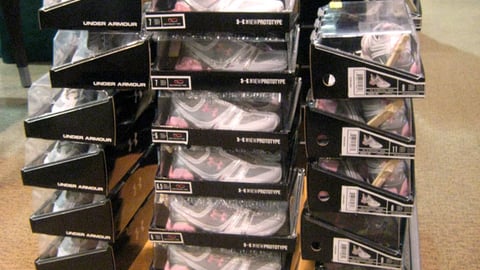 Dick's Sporting Goods Under Armour Footwear Mobile Display
