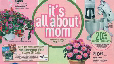 Lowe's 'It's All About Mom' Insert