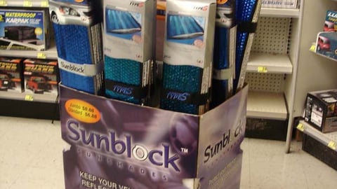 Sunblock Car Cover Dump Bin