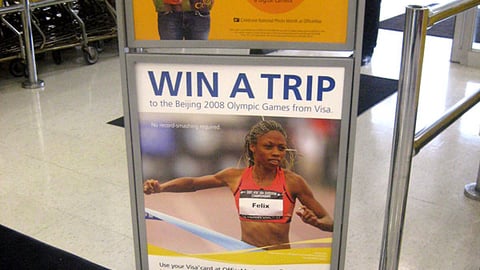 OfficeMax Visa Olympics Sweepstakes Sign