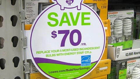 Lowe's 'Build Your Savings' Energy Star Shelf Tag