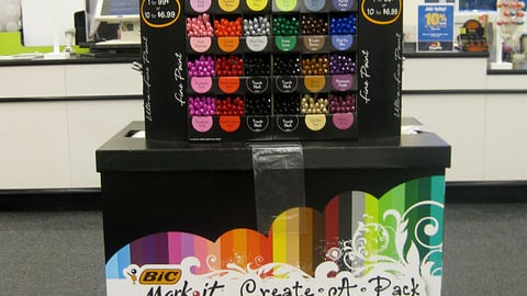 Bic Staples 'Create-A-Pack' Pallet Display