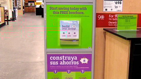 Lowe's 'Build Your Savings' Stanchion