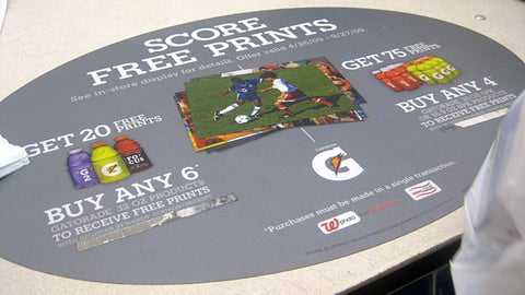 Gatorade Walgreens 'Free Prints' Counter Mat