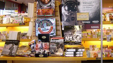Borders Astronaut Sweeps Table Display